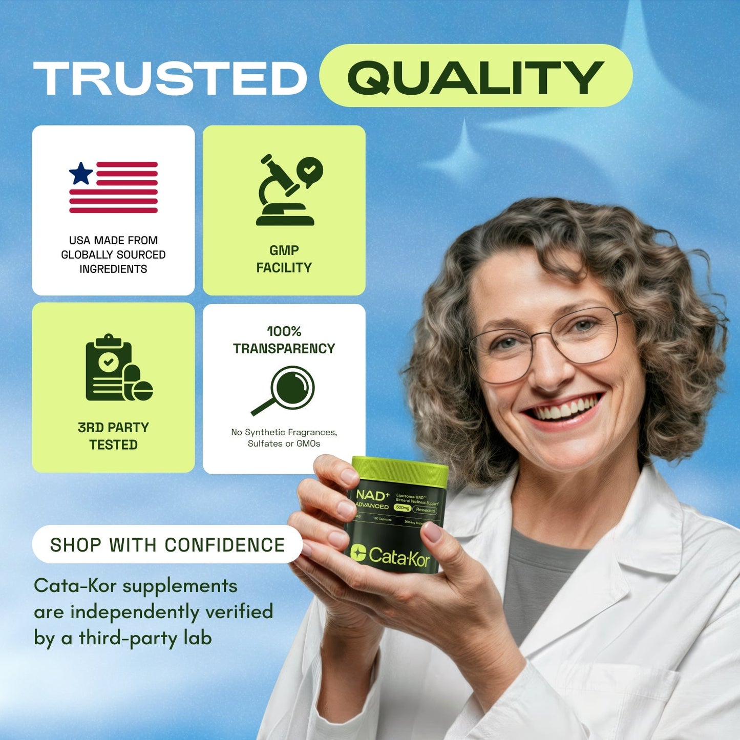 Cata-Kor NAD+ Advanced - NAD Supplement with Resveratrol